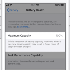 iPhone battery health